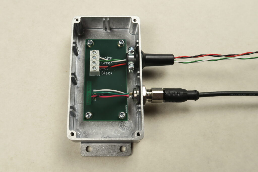 Junction box with wires